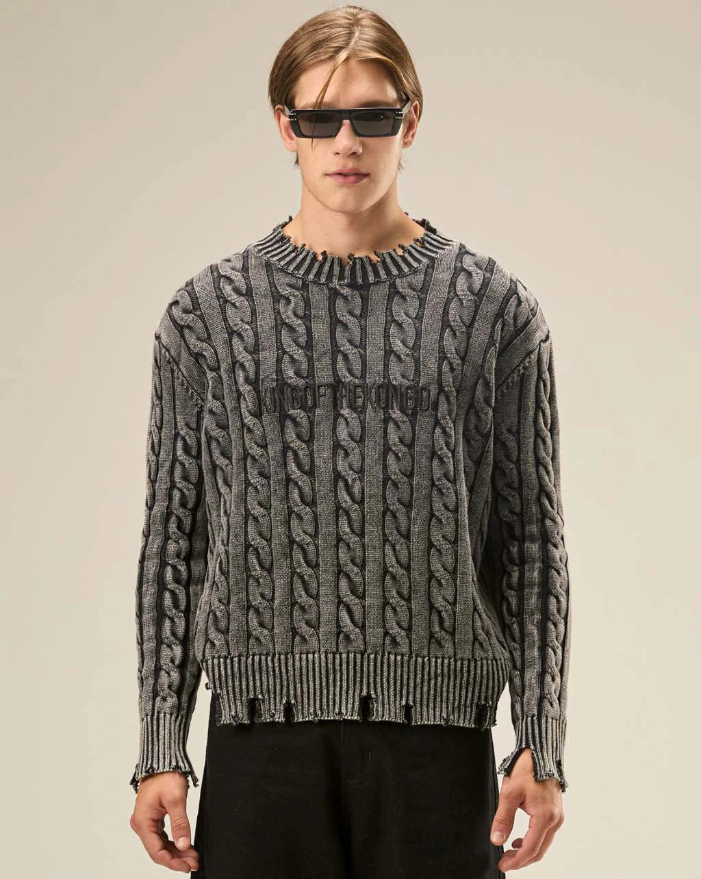 Ripped Sweater Grey